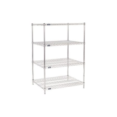 Global Equipment Nexel    Chrome Wire Shelving Starter - 36"W x 30"D x 54"H 30365C